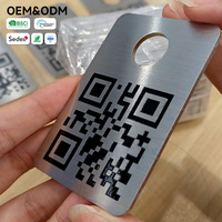 Etiqueta de Identificación Personalizada Ecológica, Reciclada, Grabada con Láser, Rellena con Epoxi, OEM ODM, Código QR en Acero Inoxidable