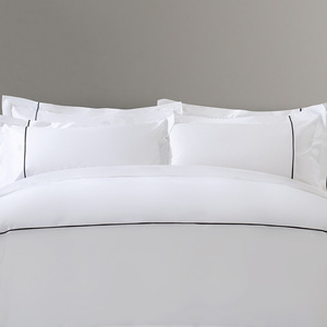 Linge de lit d'hôtel en coton Twin Full Queen King Size Passepoil Broderie Parure de lit <span class=keywords><strong>Housse</strong></span> de <span class=keywords><strong>couette</strong></span> Parure de lit Ensemble de literie de luxe - Product Image 4