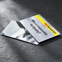Carta Specchio in PVC Trasparente di Alta Qualità, Impermeabile, Personalizzata, Formato Carta di Credito, con Logo, Carta Magnetica