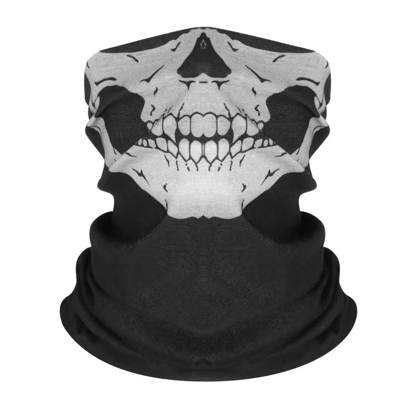 Multifunctional Skeleton Neck Gaiter Custom Neck Tube Bandana Halloween Mask Riding Warm Keeping Mask Scarf