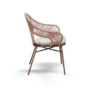 Kalani อาร์มแชร์เก้าอี้เหล็กสไตล์โมเดิร์นสำหรับโรงแรมห้องนั่งเล่นห้องอาหารใช้งานกลางแจ้ง - Product Image 2