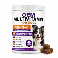 Vente en gros de vitamines pour chiens 40 en 1, comprimés à mâcher, minéraux pour animaux de compagnie, digestion intestinale, soutien immunitaire, complément alimentaire, friandises quotidiennes, nutriments