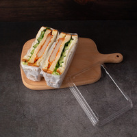 Boîte d'emballage pour sandwich transparente à double couche Boîte à emporter en plastique PET pour mousse jetable, gâteau, boulangerie, nourriture
