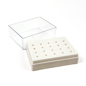 20-Hole <strong>Plastic</strong> <strong>Dental</strong> Burs Holder Block Transparent Lid <strong>Box</strong> for FG RA HP Shanks Bur - Product Image 5
