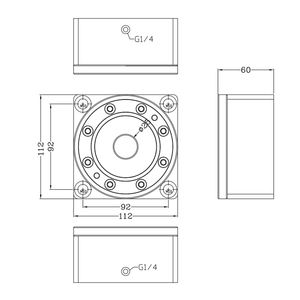Mandrin pneumatique <span class=keywords><strong>AMF</strong></span>-K20.3-C1 en acier de précision MTS, système de <span class=keywords><strong>point</strong></span> zéro à 4 centres pour l'usinage lourd CNC - Product Image 2