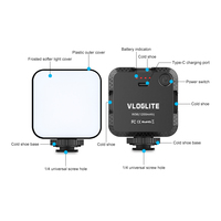 Vloglite W36 accessoires de Studio Photo de poche LED photographie Rechargeable LED lumière vidéo éclairage d'appareil Photo