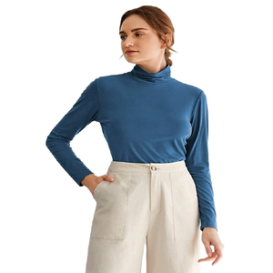 Camiseta de manga larga informal clásica de verano para mujer, Camiseta holgada de secado rápido de Color sólido de talla grande, Jersey elegante y cómodo ODM - Product Image 1