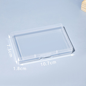 Mini boîte de rangement transparente en plastique pour pièces, 10,7x7,3x1,8 cm, étui organisateur de vis et cartes pour la maison - Product Image 1