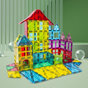 Services d'emballage et de logistique personnalisés, ensemble de blocs magnétiques colorés pour la construction, pour l'éducation précoce et l'intelligence - Product Image 2
