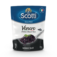 Top vente riz noir Venere fabriqué en Italie 230G riz prêt à manger parfumé à grains entiers meilleure cuisson