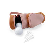 Pochette de balles de golf en cuir PU Stockage de balles de golf personnalisé Accessoires de golf