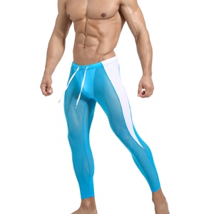 <span class=keywords><strong>Leggings</strong></span> a Compressione <span class=keywords><strong>da</strong></span> <span class=keywords><strong>Uomo</strong></span>, Pantaloni Elasticizzati in Nylon/Spandex per Corsa, Ciclismo e Palestra, Traspiranti e Modellanti - Product Image 6