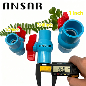 SANS PLOMB Thaïlande Vente chaude PVC Socket Ball Valve 150psi 1 pouce ROHS CERTIFICAT - Product Image 1