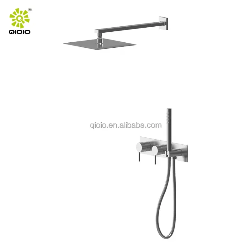 Modern Wall Mounted Rain Shower Set With Head Shower Two Ways Concealed Shower Set