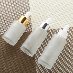 ขวดแก้วใส/ขวดแก้วฝ้าสำหรับน้ำมันหอมระเหย ฝาสีทอง/สีเงิน/สีดำ/สีขาว ขวดหยดเซรั่มอโรมาเธอราพี ขวดหยดตา - Product Image 6