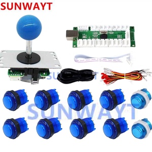 Kit de piezas de bricolaje de Arcade clásico codificador USB para juegos de consolas de PC + Joystick LED de 4/8 Vías + botones pulsadores iluminados para Mame <span class=keywords><strong>Jama</strong></span> - Product Image 2