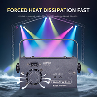 SENLAN Mini Proyector de Patrones de Escenario de 24W, 6x3W LEDs RGB, Dos Tiras Láser, Control DMX512/Activación por Sonido, Construcción de Hierro IP20