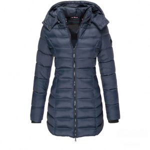 Ventes chaudes, veste rembourrée en coton pour femmes, nouvelle collection coréenne d'hiver, veste <span class=keywords><strong>longue</strong></span> et <span class=keywords><strong>fine</strong></span> pour femmes, veste rembourrée en coton chaud - Product Image 2