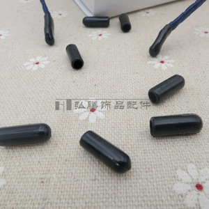 Hairband <b>Rubber</b> Cover Black Transparent Plastic Jewelry Tube Sleeve G Size DIY Accessory - Product Image 4