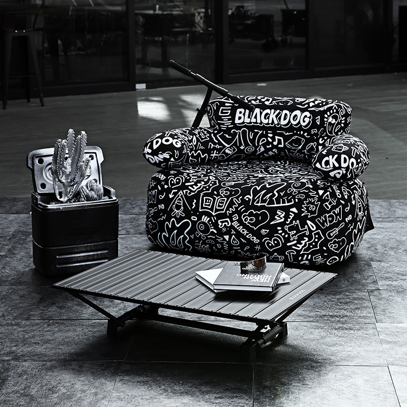 ブラックドッグエアソファソファ屋外キャンプピクニック