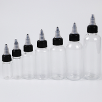 Bouteilles en plastique de 2 oz, 4 oz, 8 oz, 10 oz, 16 oz avec bouchon à vis pour peinture et encre, flacon souple à visser