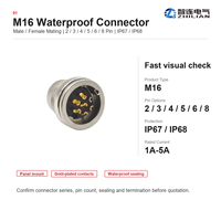 Conector Circular M12 a Código 4, Macho y Hembra, IP67, Resistente al Agua, Montaje en Panel PCB, Soldadura