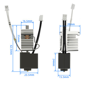 Kit de cabezal de impresión Anycubic Kobra 3, boquilla de latón y acero endurecido, accesorios para impresora 3D - Product Image 4