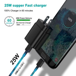 Câble de données USB-C PD 3.0 à charge ultra rapide 25W 45W pour <span class=keywords><strong>Samsung</strong></span> Galaxy S22 S23 S24 Ultra, prise US incluse - Product Image 5