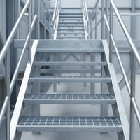 Grilles en acier galvanisé, plateformes en treillis métallique, grilles en acier spécial pour marches d'escalier et passerelles