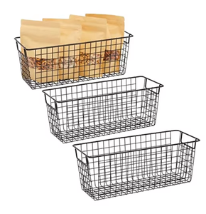 <b>Large</b> Capacity Metal Wire <b>Storage</b> <b>Basket</b>, Household Kitchen <b>Storage</b> <b>Basket</b> for Vegetables, Fruits & Tableware - Product Image 1
