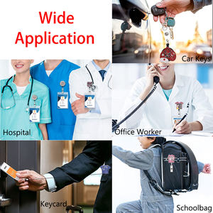 Bobine de <span class=keywords><strong>badge</strong></span> rétractable en cristal strass fleur rose fournitures de bureau accessoire de porte-<span class=keywords><strong>badge</strong></span> d'identification d'infirmière - Product Image 4