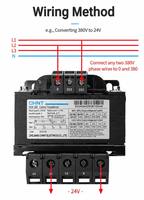 Transformador de Control Trifásico Chint 0.5kW ND/KBK-300VA 380V/220V a 220V/36V/24V/110V