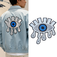 Badge brodé de sequins colorés Y2K, patch tendance pour veste en jean, sac à dos et vêtements