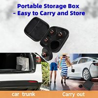 Lot de 4 patins de levage en caoutchouc de petite taille de haute qualité avec étui de rangement, adaptateur de réparation, outil et accessoires automobiles