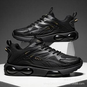 Zapatillas Deportivas Negras con Malla Transpirable, Cordones, Punta Redonda, para Caminar, Todas las Temporadas, Suela de Goma, Entresuela de EVA - Product Image 5