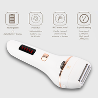 PRITECH 3 in 1 Epilator Elektrik untuk Wanita, Alat Cukur, Penghilang Bulu, Penghilang Kapalan dengan Layar LED Pintar, Tahan Air IPX5