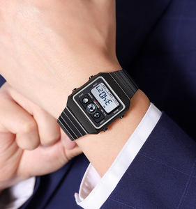 นาฬิกาดิจิตอล SKMEI 2450 รุ่น Unisex สายสแตนเลส ตัวเรือนเหล็กกล้าคาร์บอน กันน้ำ สไตล์โมสชิโน 3ATM กันกระแทก ขายดี - Product Image 2