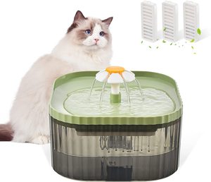 Distributeur d'eau pour animaux de compagnie super silencieux avec pompe intelligente et 3 filtres de remplacement automatiques pour chiens - Product Image 1