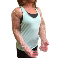 Gants vétérinaires jetables de 90 cm de longueur, imperméables, en PE, pour l'élevage du bétail