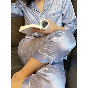 Nuovo Pigiama da <span class=keywords><strong>Donna</strong></span> a Maniche Lunghe Estivo Fresco e Leggero, Grazioso Completo da Casa - Product Image 3