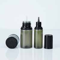 Bouteilles compte-gouttes en plastique PET transparentes noires personnalisées de 10 ml, 20 ml, 30 ml, 40 ml, 60 ml, 100 ml, 120 ml pour huiles essentielles, liquides et jus V3
