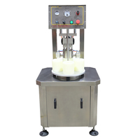 Machine de capsulage semi-automatique électrique pneumatique à pompe pour bouteilles en verre et bocaux métalliques (nouvelle ou d'occasion)