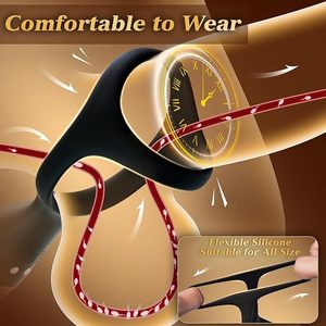 Anneau de pénis télescopique télécommandé APP masseur de prostate en silicone souple avec prise d'<span class=keywords><strong>anus</strong></span> postérieur en métal jouets sexuels - Product Image 4