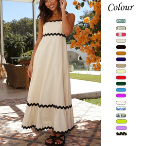 Envío Aéreo Rápido, Elegante Vestido Largo sin Mangas con Tirantes Finos, Novedades 2024, Vestido Largo Estampado - Product Image 2