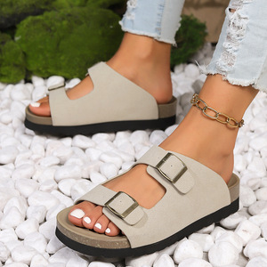 Nouvelles chaussures de mode féminines, chaudes, antidérapantes, confortables, polyvalentes, à semelle épaisse, style <span class=keywords><strong>Birkenstock</strong></span> - Product Image 1