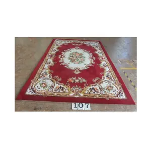 Classic floral pattern red carpet hotel guestroom lobby banquet hall rug