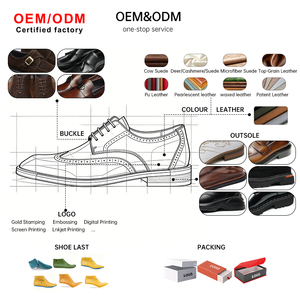 Zapatos Oxford Formales de Negocios para Hombre, con Cordones, Punta en Pico, Cómodos, Brillantes, Estilo Británico de Alta Gama, con Grabados, para Bodas de Otoño, Personalizados OEM - Product Image 4
