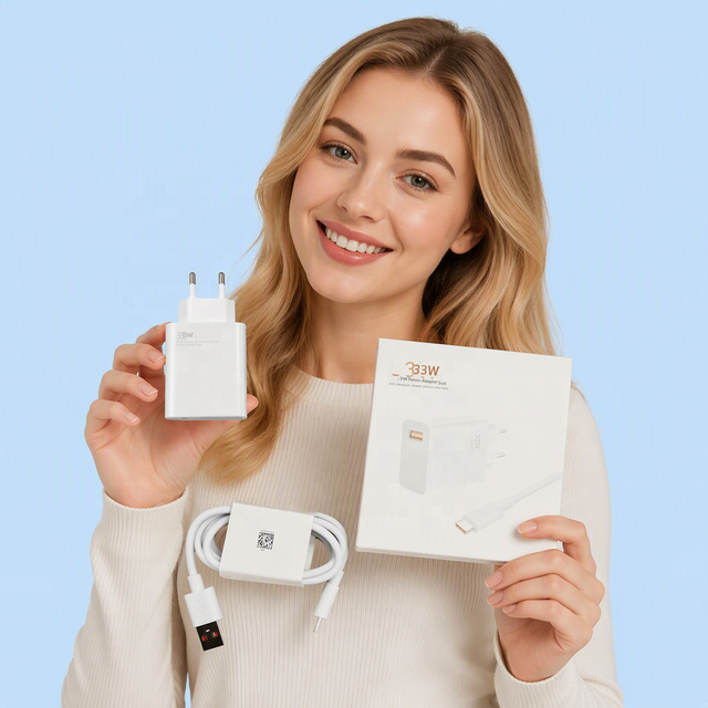 33W  Fast Charging USB C Charger QC3.0 PD USB Type C Fast Charge Adapter With 1M 6A Type C Cable Phone Accessories