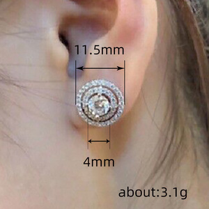 Orecchini a Perno Geometrici Eleganti, Gioielli per Orecchie dal Look Raffinato e Scintillante per Donne, Accessorio Chic per Feste, Uso Quotidiano e Regalo - Product Image 4
