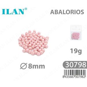 Perline Acriliche Ilan 8mm Rosa Chiaro 19g - Product Image 1
